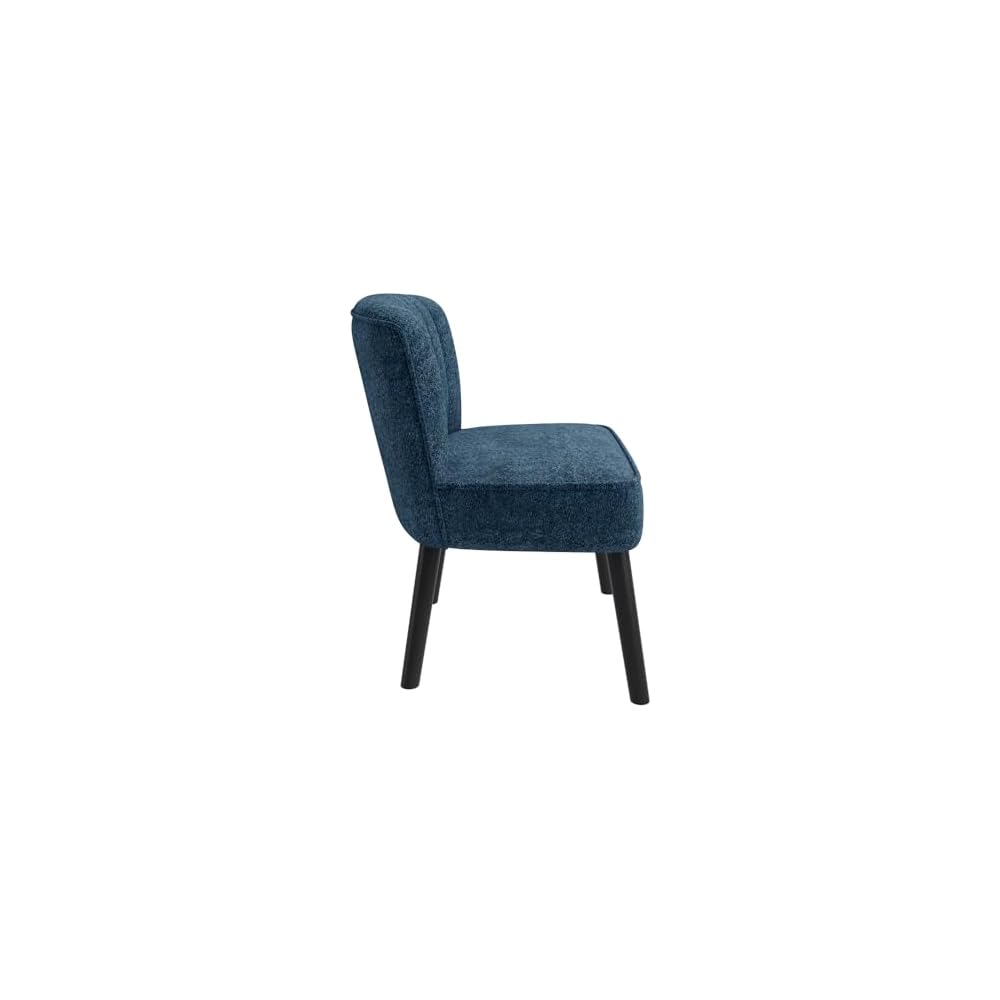 Navy Blue Shellback Accent Chair, Upholstered Side Chair for Living Room Bedroom Home Furniture Decor