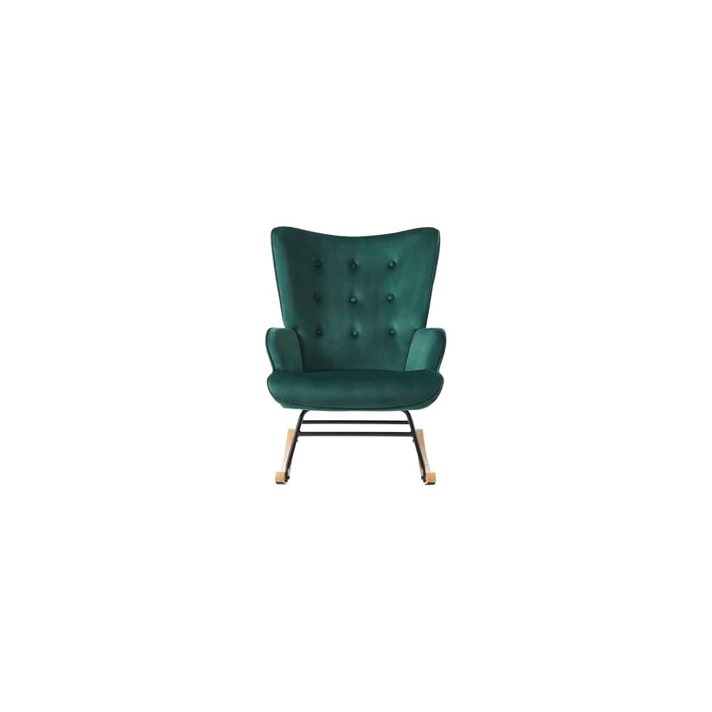 BAÏTA Suzie Rocking Chair in Grey Velvet