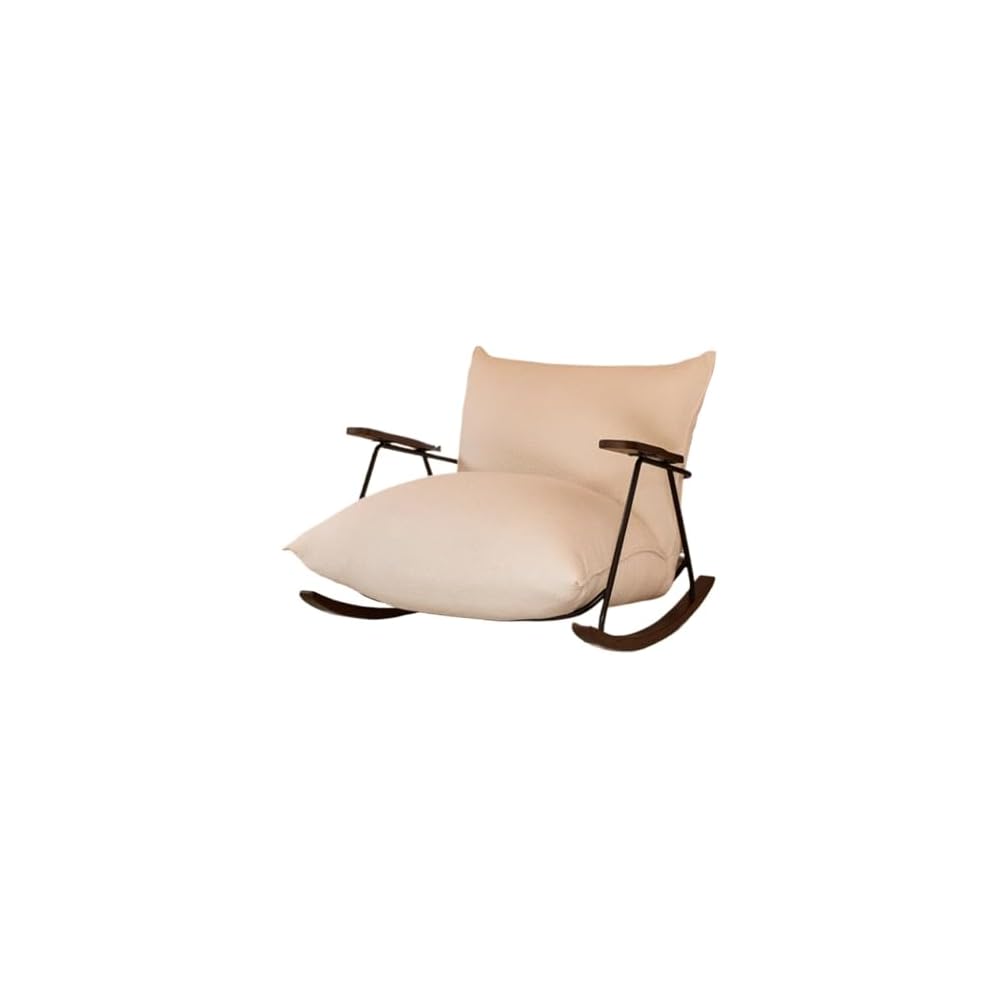 Cream Wind Rocking Chair Household Single Retro Sofa Living Room Balcony White Fat Lazy Leisure Lounge Chair