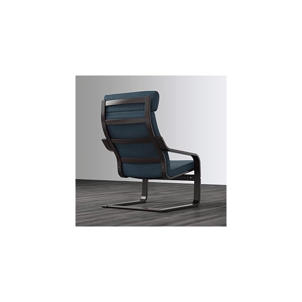 ProTuning POÄNG Armchair, black-brown/Hillared dark blue