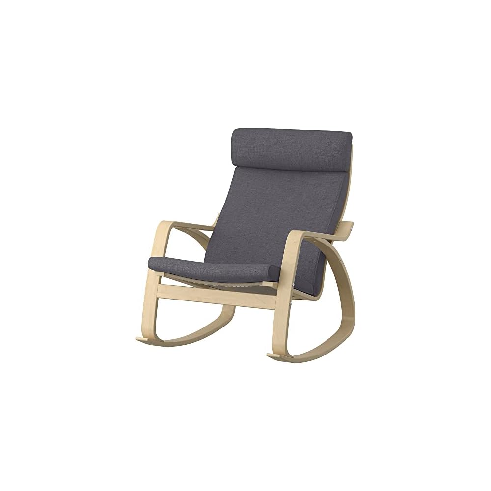 ProTuning POÄNG Rocking-chair, birch veneer/Skiftebo dark grey