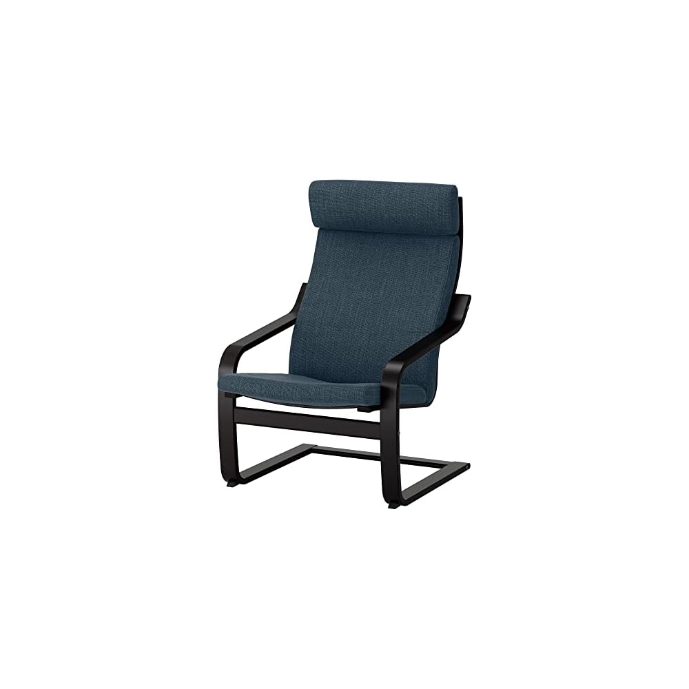 ProTuning POÄNG Armchair, black-brown/Hillared dark blue