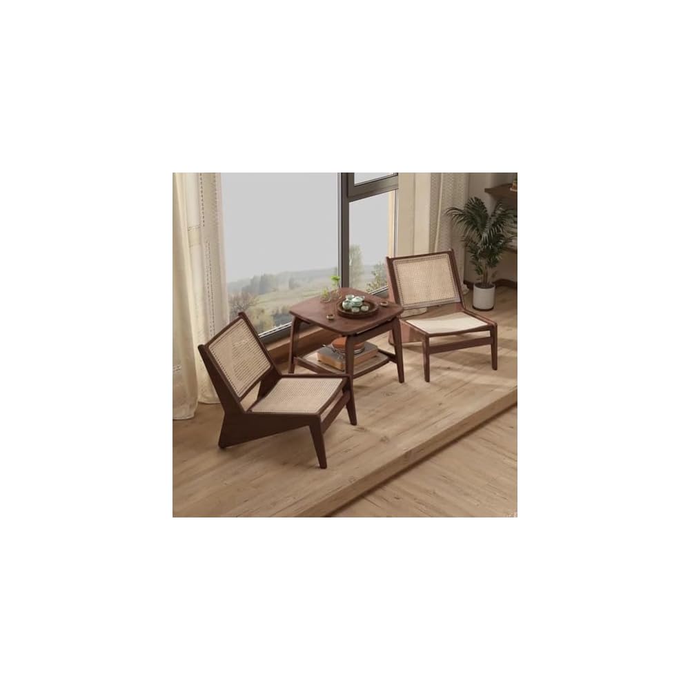 Brown Rattan Reading Chair - Comfortable Accent Floor Chair for Living Room, Apartment, Multi-Purpose Leisure Seating, Stylish Back Support, Perfect for Relaxing