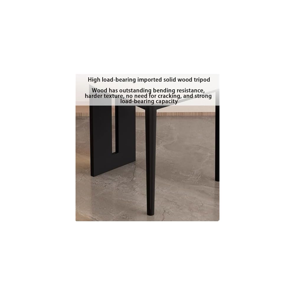 Solid Wood Stool Set - Modern Upholstered Vanity Chairs with Curve Open Back for Dining Room, Makeup, Dressing Room, or Living Room - 2 PCS Leather Side Diner Chairs