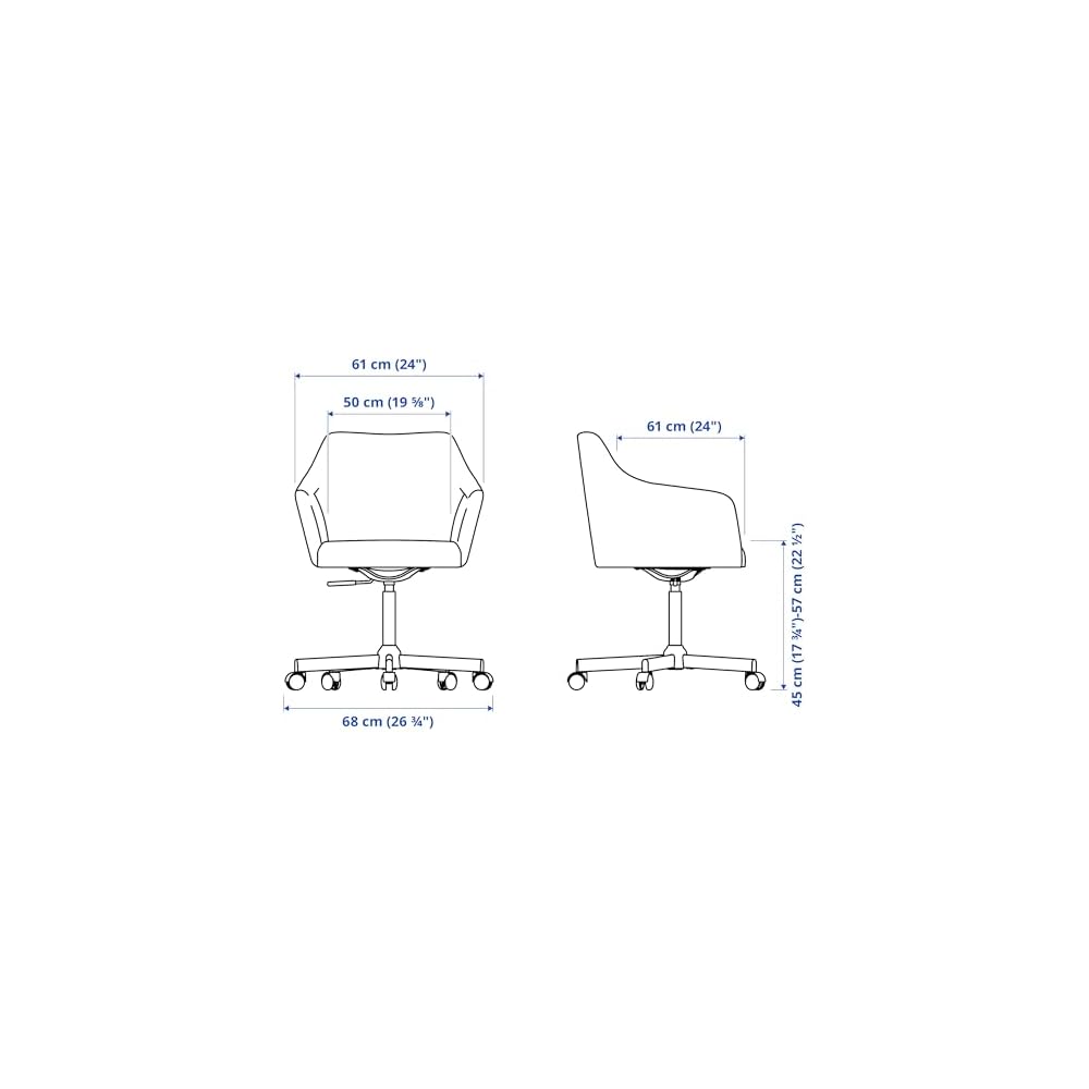 ProTuning MALSKÄR/TOSSBERG Swivel chair, Gunnared dark grey/black
