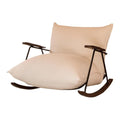 Cream Wind Rocking Chair Household Single Retro Sofa Living Room Balcony White Fat Lazy Leisure Lounge Chair
