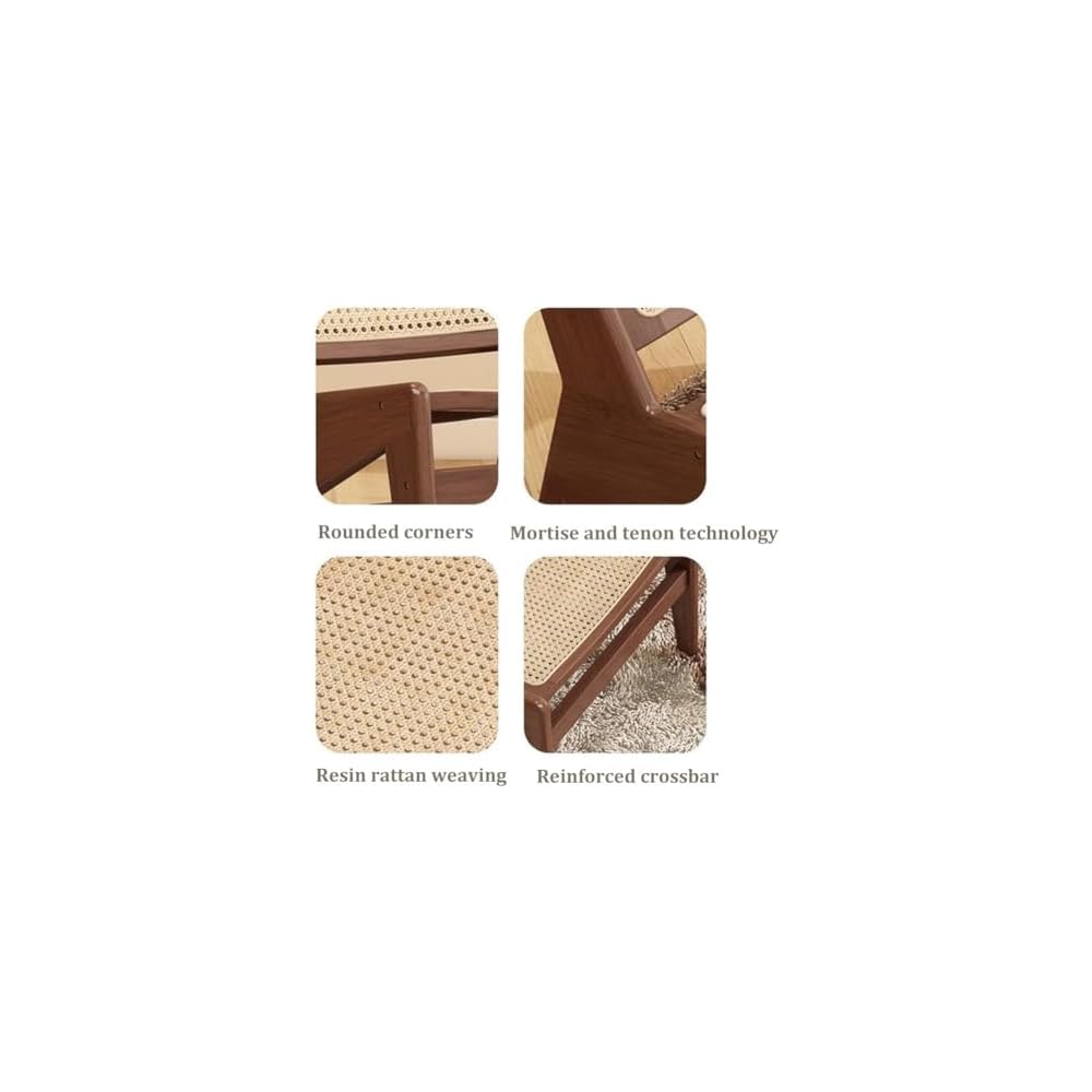 Brown Rattan Reading Chair - Comfortable Accent Floor Chair for Living Room, Apartment, Multi-Purpose Leisure Seating, Stylish Back Support, Perfect for Relaxing
