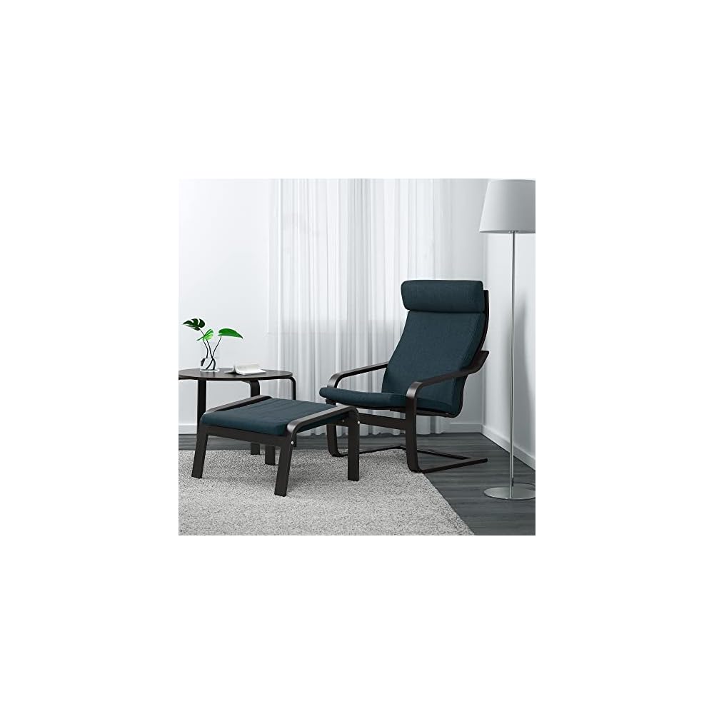 ProTuning POÄNG Armchair, black-brown/Hillared dark blue