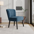Navy Blue Shellback Accent Chair, Upholstered Side Chair for Living Room Bedroom Home Furniture Decor